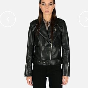 Straight to Hell- Vegan leather biker jacket